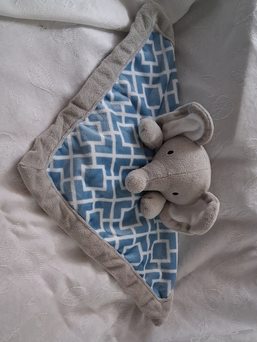 Levtex Baby Plush Lovey in Gray and White